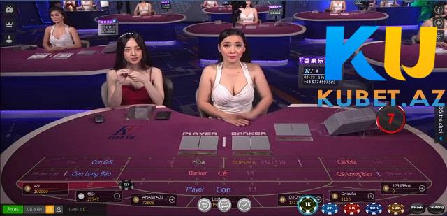 Giao diện chơi Baccarat tại nhà cái Kubet