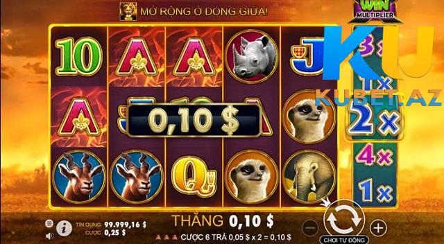 Giao diện cược Game slot tại nhà cái Kubet